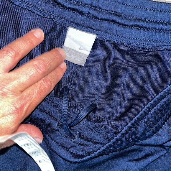 NIKE Blue white swoosh leg running Work out gym warm up basketball pants M (L) - Picture 4 of 5
